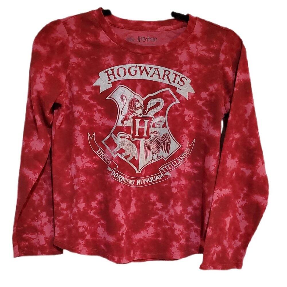 Harry Potter Wizardry World Long Sleeve Tie Dye Shirt Hogwarts Pink Girl's XL